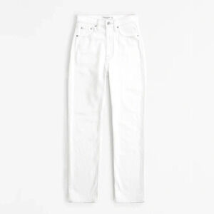 NWT Abercrombie & Fitch Simone High Rise Ankle Jeans in White Size 32